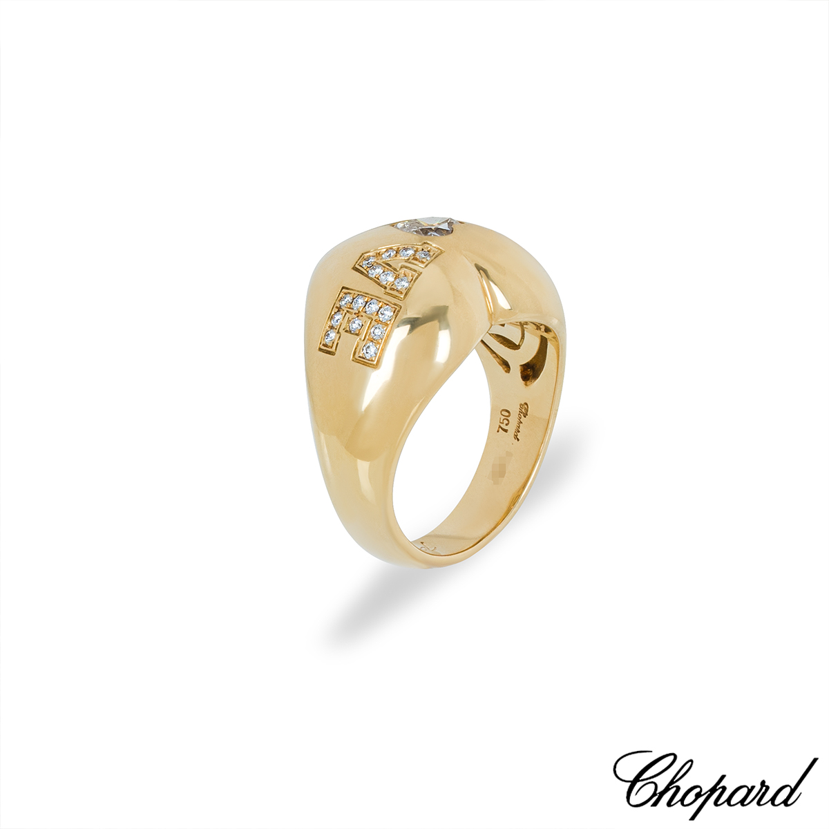 Chopard Yellow Gold Diamond Heart Love Ring 82/3583-0110